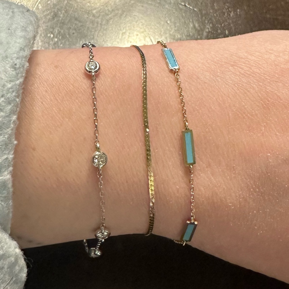 Set of 14k gold stacking bracelets!